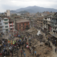 Temples have crumbled all over the city, and houses and walls have collapsed. (EPA/Narendra Shrestha)
